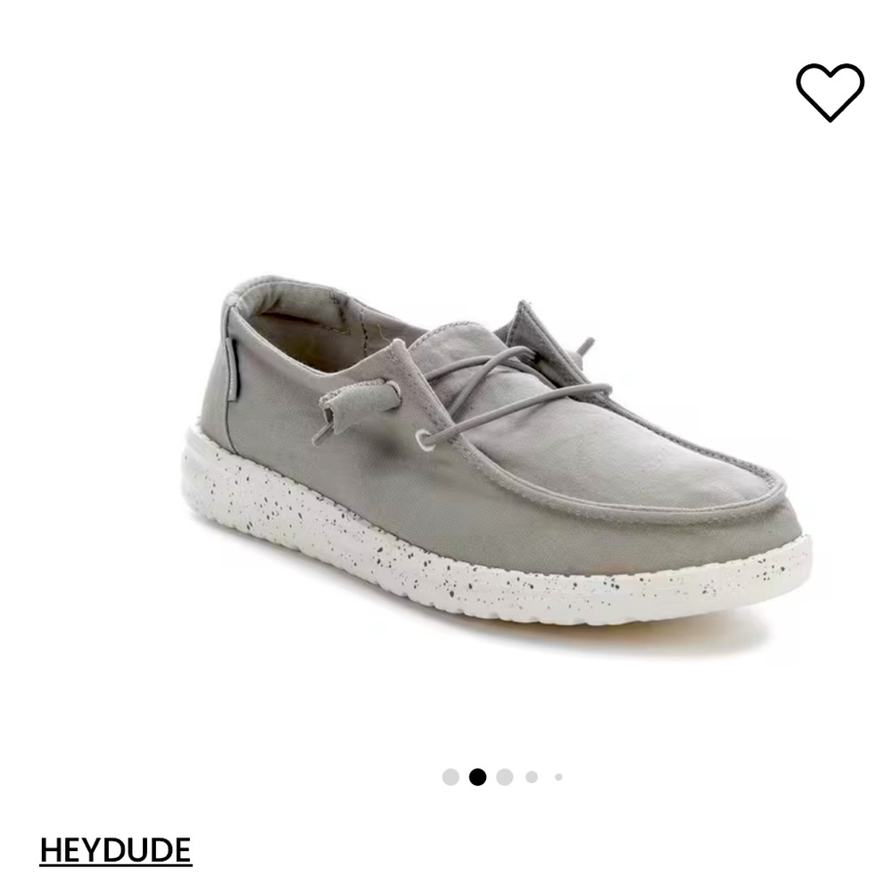 Hey Dude -Never-worn women’s Wendy grey canvas shoe.